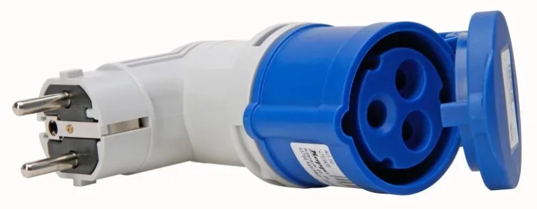 Kopp CEE-adapter verloopstekker haaks 3-polig 230V 16A