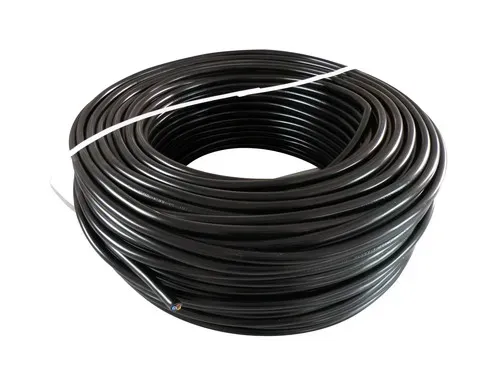 Huishoudsnoer 3x1.5mm2 zwart per rol 100 meter