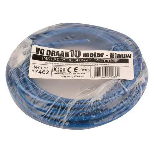 VD draad 2.5mm2 blauw 10 meter
