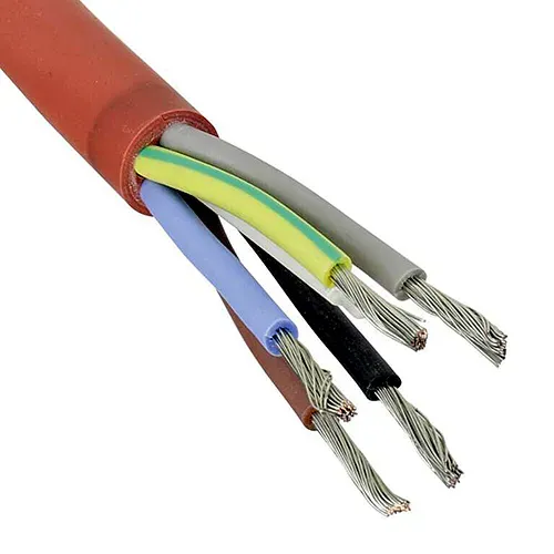 Siliconenkabel SiHF 5x1.5mm² per rol 100 meter