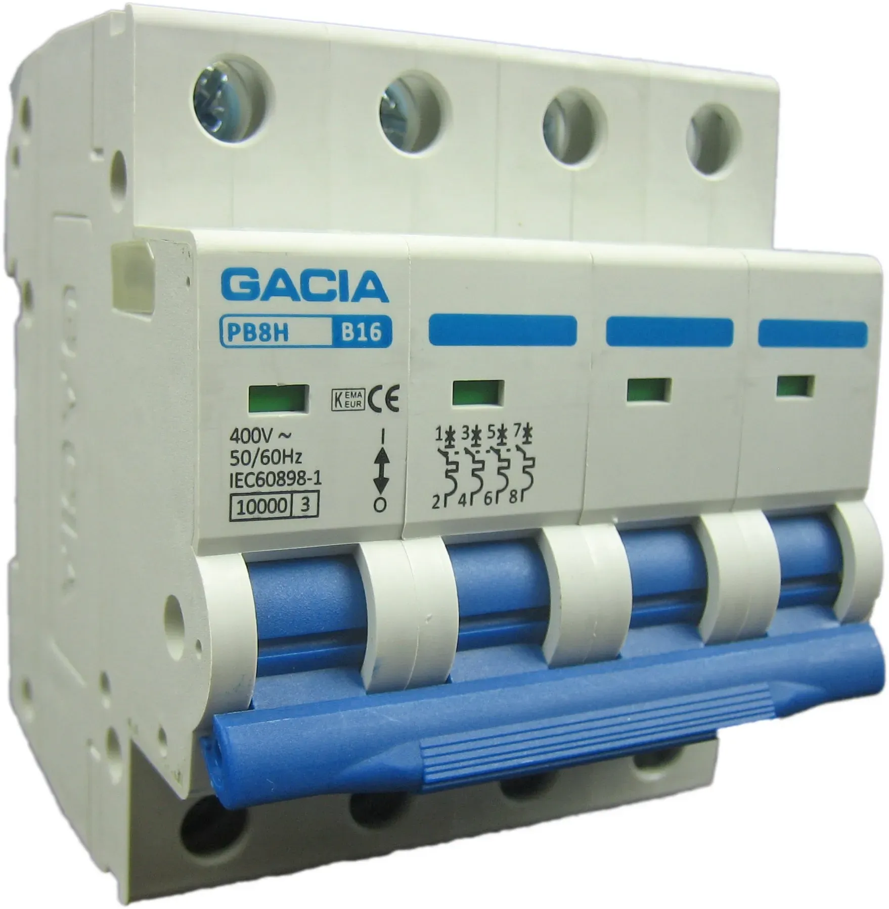 Gacia installatieautomaat 4-polig 20A B-kar (PB8H-4B20)