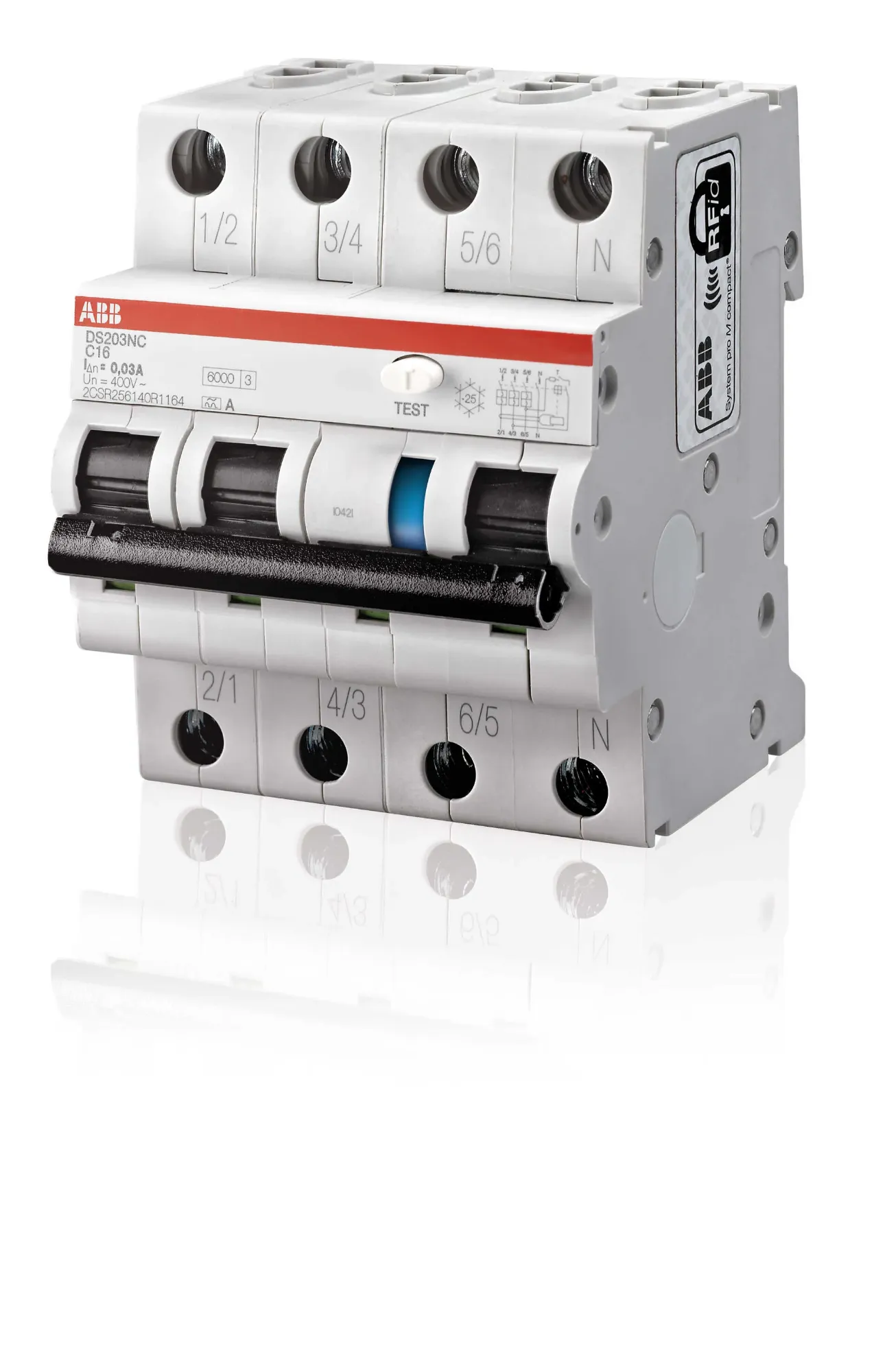 ABB aardlekautomaat 3-polig+nul 16A C-kar 30mA (2CSR256140R1164)