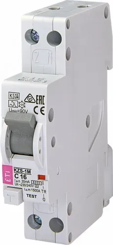 ETI aardlekautomaat 1-polig+nul 16A C-kar 30mA (432000214)