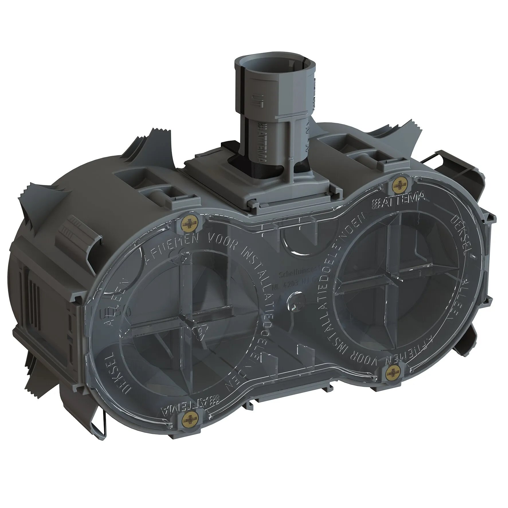 Attema duo-inbouwdoos UD50 Ø16/19/20mm (AT1112.01)