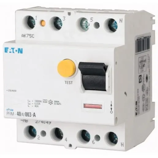 Eaton aardlekschakelaar 4-polig 63a 300mA type A (274054)