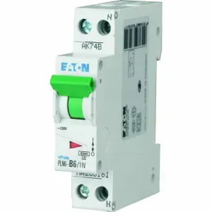 Eaton installatieautomaat 1-polig+nul 6A B-kar (PLN6-B6)