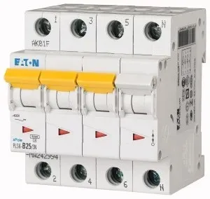 Eaton krachtgroep 3-polig+nul 25A B-kar (PLS6-B25)