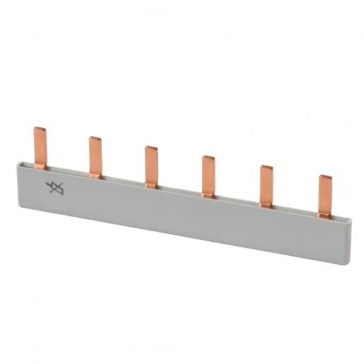 Eaton kamrail 18mm 6-pins vlak geïsoleerd - 6042814