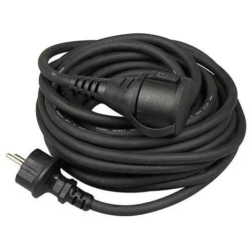 Verlengkabel 10 meter H07RN-F 3x1.5 met Schuko en contrastekker